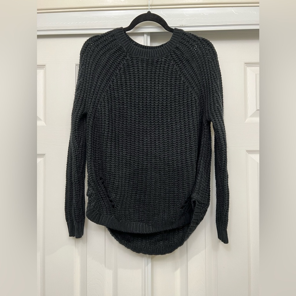 Lightweight black knit sweater